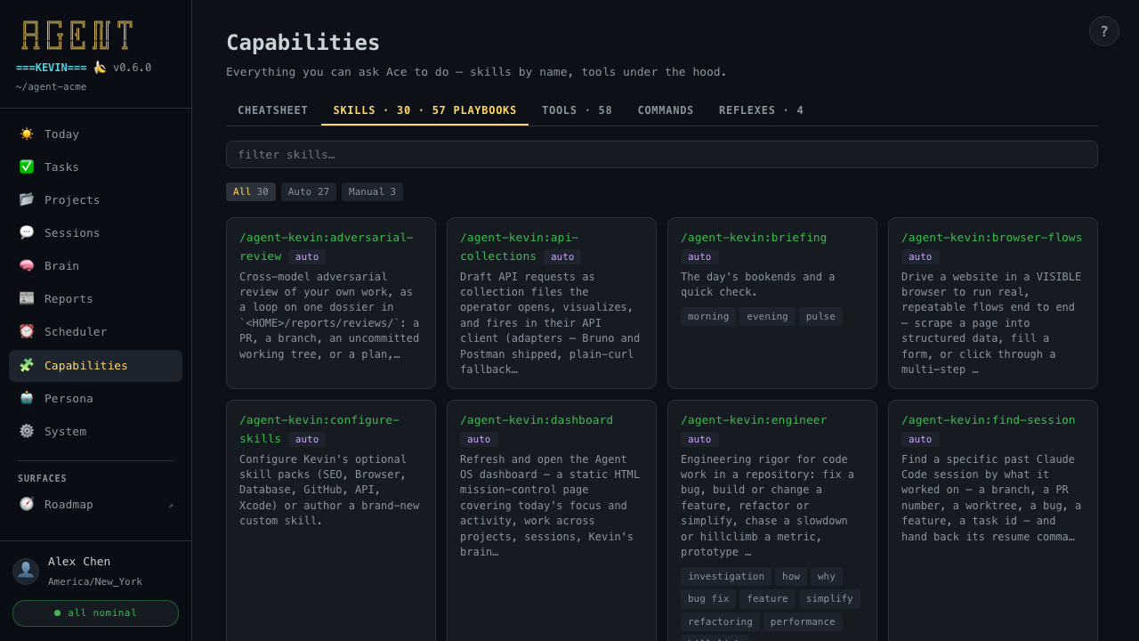 Capabilities · Skills